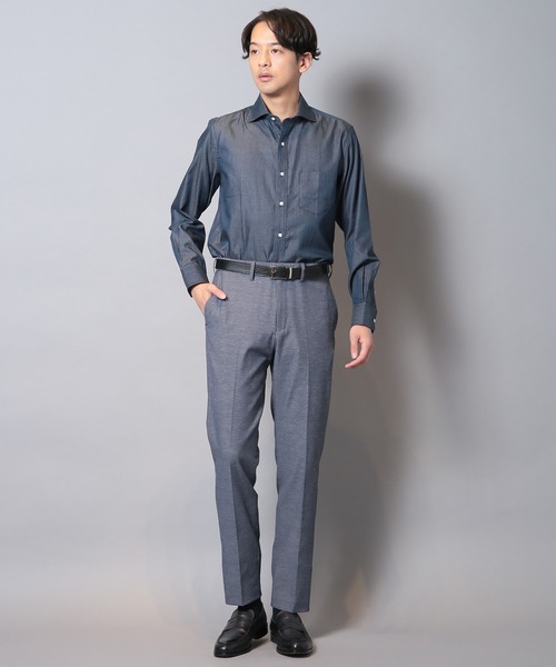 CROWDED CLOSET（クラウデッドクローゼット）の「コットンピンドットビジネスシャツ（シャツ/ブラウス・メンズ・ブラウン/ネイビー・01/04/02/03）」の6枚目の写真