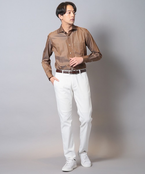 CROWDED CLOSET（クラウデッドクローゼット）の「コットンピンドットビジネスシャツ（シャツ/ブラウス・メンズ・ブラウン/ネイビー・01/04/02/03）」の5枚目の写真