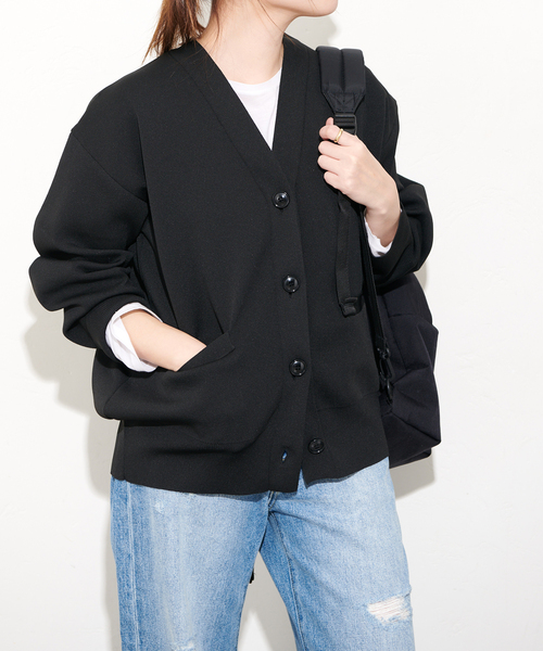 JOURNAL STANDARD(ジャーナルスタンダード)の「ウォッシャブルカーブスリーブVカーディガン(カーディガン/ボレロ・レディース・ブラック/チャコールグレー/ブルー系その他・FREE)」の16枚目の写真