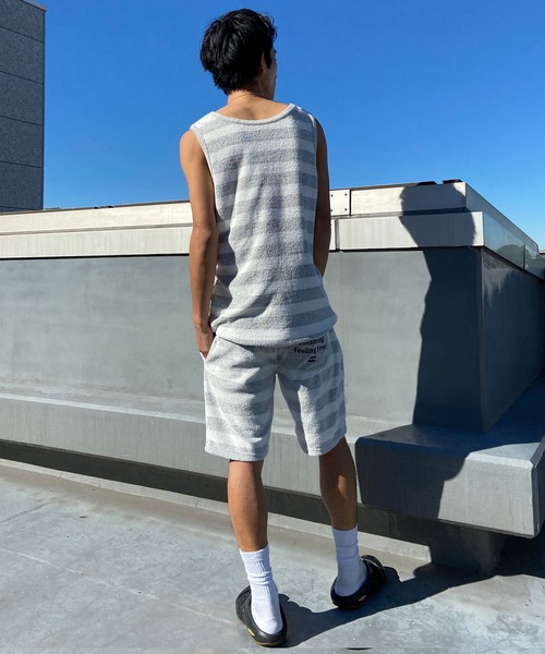 BILLABONG(ビラボン)の「BILLABONG/ビラボン タンクトップ バックプリント パイル セットアップ対応 BE011-352(タンクトップ・メンズ・グレー×ホワイト/オフホワイト/グレー・L/M)」の14枚目の写真