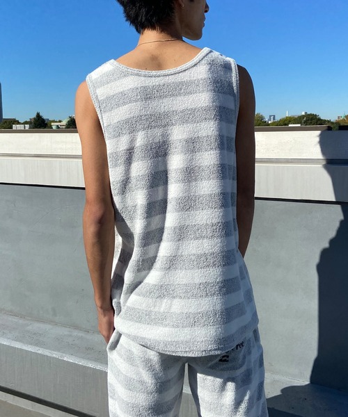 BILLABONG(ビラボン)の「BILLABONG/ビラボン タンクトップ バックプリント パイル セットアップ対応 BE011-352(タンクトップ・メンズ・グレー×ホワイト/オフホワイト/グレー・L/M)」の11枚目の写真