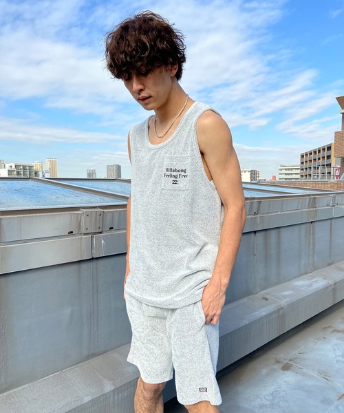 BILLABONG(ビラボン)の「BILLABONG/ビラボン タンクトップ バックプリント パイル セットアップ対応 BE011-352(タンクトップ・メンズ・グレー×ホワイト/オフホワイト/グレー・L/M)」の4枚目の写真