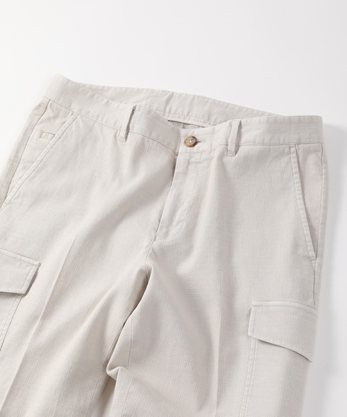 MEN'S BIGI(メンズビギ)の「コットンリネンストレッチカーゴパンツ(カーゴパンツ・メンズ・ワイン/ブラック/ベージュ・01/02/03/04)」の13枚目の写真