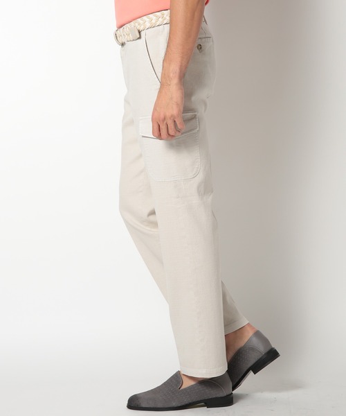 MEN'S BIGI(メンズビギ)の「コットンリネンストレッチカーゴパンツ(カーゴパンツ・メンズ・ワイン/ブラック/ベージュ・01/02/03/04)」の6枚目の写真