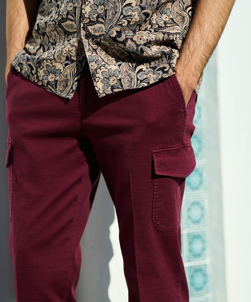 MEN'S BIGI(メンズビギ)の「コットンリネンストレッチカーゴパンツ(カーゴパンツ・メンズ・ワイン/ブラック/ベージュ・01/02/03/04)」の7枚目の写真