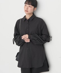 earth music&ecology | ギャザースリーブシャツ(シャツ/ブラウス)