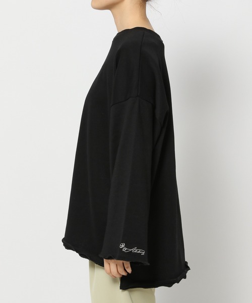 mysty woman（ミスティウーマン）の「ワイドシルエットミニ裏毛プルオーバー　106921（スウェット・レディース・オフホワイト/ブラック/グレー・FREE）」の8枚目の写真