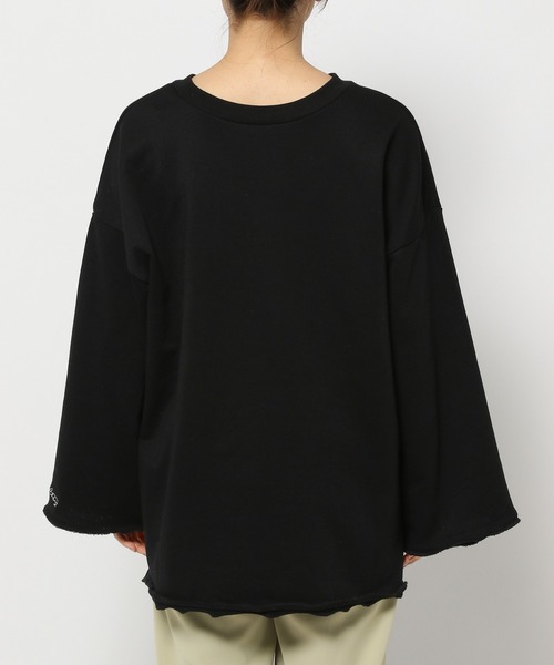 mysty woman（ミスティウーマン）の「ワイドシルエットミニ裏毛プルオーバー　106921（スウェット・レディース・オフホワイト/ブラック/グレー・FREE）」の9枚目の写真