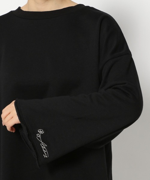 mysty woman（ミスティウーマン）の「ワイドシルエットミニ裏毛プルオーバー　106921（スウェット・レディース・オフホワイト/ブラック/グレー・FREE）」の12枚目の写真