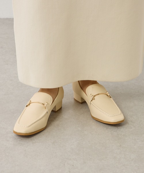 PUAL CE CIN（ピュアルセシン）の「スクエアトゥ ビットローファー（ローファー・レディース・ブラック/オフホワイト・S/M/L）」の5枚目の写真