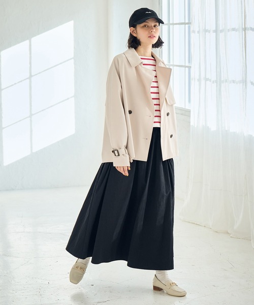 ROPE' PICNIC（ロペピクニック）の「ナイロンギャザーポケットスカート（スカート・レディース・オフホワイト/ブラック/カーキ・38）」の13枚目の写真