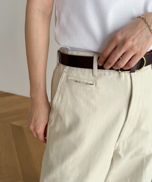 CANAL JEAN(キャナルジーン)の「RCW BLUE LABEL コットンルーズストレートチノパンツ(チノパンツ・レディース・ベージュ/サンドベージュ・SMALL/X-SMALL/X-LARGE/LARGE/MEDIUM)」の10枚目の写真