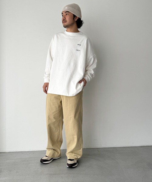 CANAL JEAN(キャナルジーン)の「RCW BLUE LABEL コットンルーズストレートチノパンツ(チノパンツ・レディース・ベージュ/サンドベージュ・SMALL/X-SMALL/X-LARGE/LARGE/MEDIUM)」の13枚目の写真