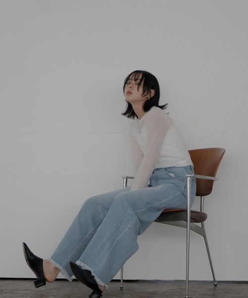 LIAN（リアン）の「カーブデニムパンツ（デニムパンツ・レディース・オフホワイト/ブルー系/ブルー/ブラック・SMALL/MEDIUM）」の22枚目の写真