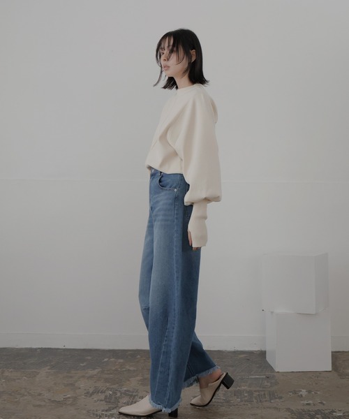 LIAN（リアン）の「カーブデニムパンツ（デニムパンツ・レディース・オフホワイト/ブルー系/ブルー/ブラック・SMALL/MEDIUM）」の19枚目の写真