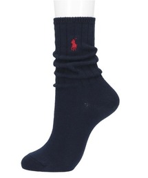 POLO RALPH LAUREN(ポロ ラルフ ローレン)のPOLO RALPH LAUREN レディース オーガニックコットン混 ワンポイント 25cm丈 ルーズソックス 03217442(ソックス/靴下)