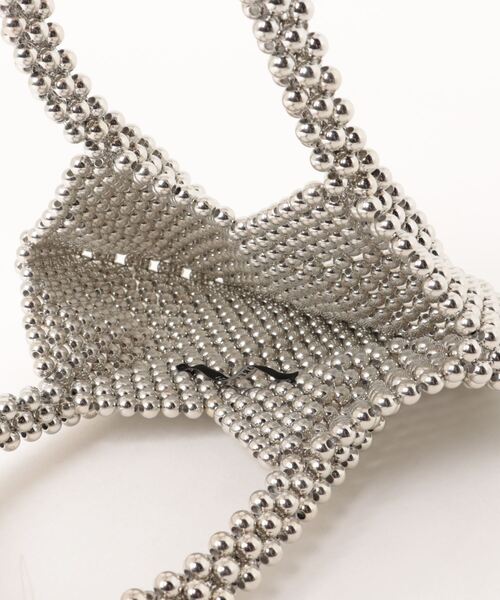 FOREVER 21(フォーエバー トゥエンティーワン)の「ビーズハートバッグ(ハンドバッグ・レディース・シルバー・FREE)」の8枚目の写真