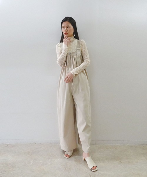 CORNERS（コーナーズ）の「フロントZIPサロペット（サロペット/オーバーオール・レディース・チャコールグレー/ブラック/ベージュ系その他・M）」の7枚目の写真