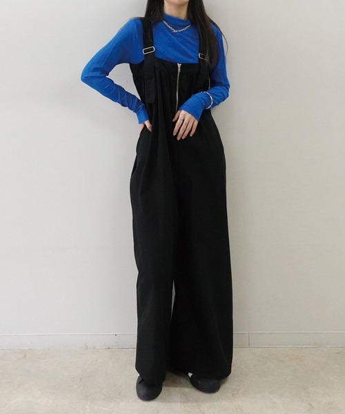 CORNERS（コーナーズ）の「フロントZIPサロペット（サロペット/オーバーオール・レディース・チャコールグレー/ブラック/ベージュ系その他・M）」の13枚目の写真