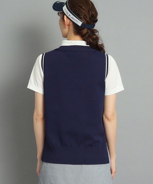 adabat（アダバット）の「◆【手洗い可】Vネック ニットベスト（ベスト・レディース・ネイビー/ホワイト・38/40/42）」の17枚目の写真