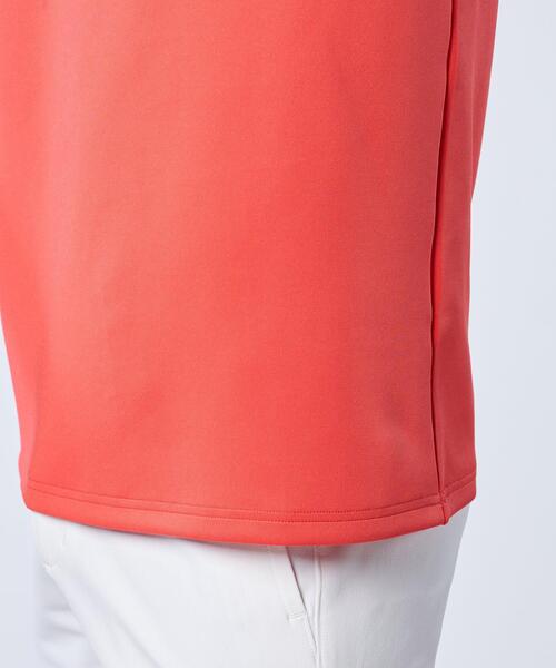 美品✦BRIEFING ✦ノースリーブモックネックシャツ ✦レッド✦M セール】UAワードマーク ショートスリーブ モックネック シャツ