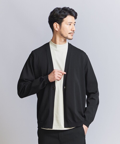 BEAUTY&YOUTH UNITED ARROWS(ビューティーアンドユースユナイテッドアローズ)の「【WEB限定 WARDROBE SMART】マシーンウォッシュ 1B カーディガン【抗菌・防臭】(カーディガン/ボレロ・メンズ・ブラック/ネイビー/ベージュ・XL/L/M/S)」の5枚目の写真
