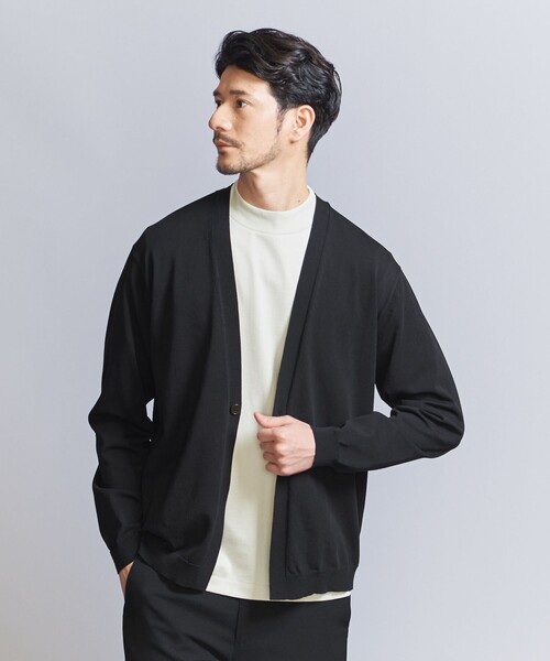 BEAUTY&YOUTH UNITED ARROWS(ビューティーアンドユースユナイテッドアローズ)の「【WEB限定 WARDROBE SMART】マシーンウォッシュ 1B カーディガン【抗菌・防臭】(カーディガン/ボレロ・メンズ・ブラック/ネイビー/ベージュ・XL/L/M/S)」の6枚目の写真