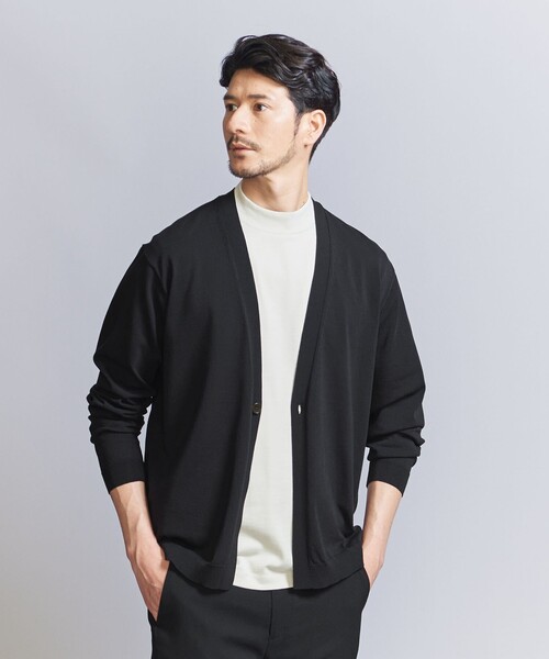 BEAUTY&YOUTH UNITED ARROWS(ビューティーアンドユースユナイテッドアローズ)の「【WEB限定 WARDROBE SMART】マシーンウォッシュ 1B カーディガン【抗菌・防臭】(カーディガン/ボレロ・メンズ・ブラック/ネイビー/ベージュ・XL/L/M/S)」の8枚目の写真