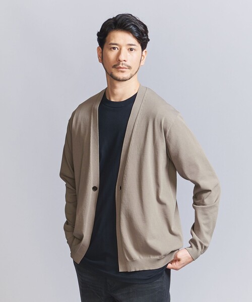 BEAUTY&YOUTH UNITED ARROWS(ビューティーアンドユースユナイテッドアローズ)の「【WEB限定 WARDROBE SMART】マシーンウォッシュ 1B カーディガン【抗菌・防臭】(カーディガン/ボレロ・メンズ・ブラック/ネイビー/ベージュ・XL/L/M/S)」の10枚目の写真