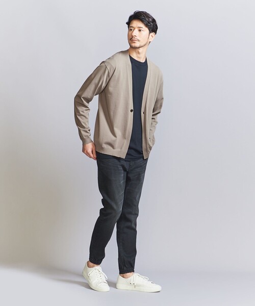 BEAUTY&YOUTH UNITED ARROWS(ビューティーアンドユースユナイテッドアローズ)の「【WEB限定 WARDROBE SMART】マシーンウォッシュ 1B カーディガン【抗菌・防臭】(カーディガン/ボレロ・メンズ・ブラック/ネイビー/ベージュ・XL/L/M/S)」の12枚目の写真