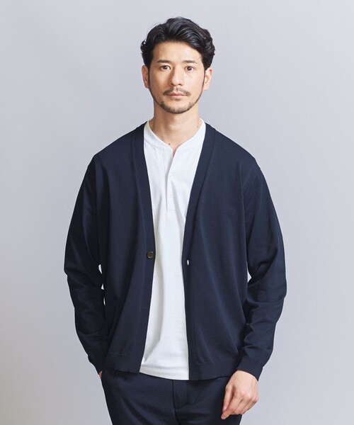 BEAUTY&YOUTH UNITED ARROWS(ビューティーアンドユースユナイテッドアローズ)の「【WEB限定 WARDROBE SMART】マシーンウォッシュ 1B カーディガン【抗菌・防臭】(カーディガン/ボレロ・メンズ・ブラック/ネイビー/ベージュ・XL/L/M/S)」の14枚目の写真