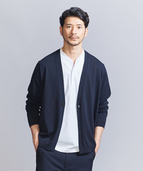 BEAUTY&YOUTH UNITED ARROWS(ビューティーアンドユースユナイテッドアローズ)の「【WEB限定 WARDROBE SMART】マシーンウォッシュ 1B カーディガン【抗菌・防臭】(カーディガン/ボレロ・メンズ・ブラック/ネイビー/ベージュ・XL/L/M/S)」の17枚目の写真