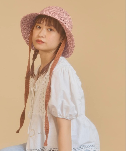 kaorinomori（カオリノモリ）の「kaorinomori ローハット フルー / カオリノモリ（ハット・レディース・ベージュ/ピンク/ブラウン・M/57.5cm）」の21枚目の写真