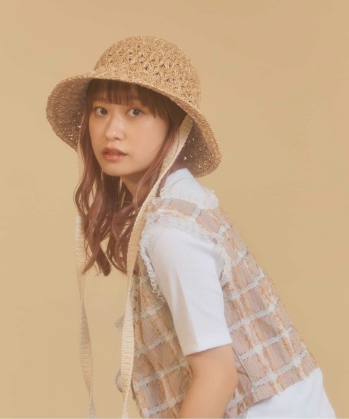 kaorinomori（カオリノモリ）の「kaorinomori ローハット フルー / カオリノモリ（ハット・レディース・ベージュ/ピンク/ブラウン・M/57.5cm）」の16枚目の写真