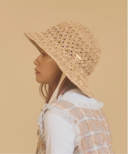 kaorinomori（カオリノモリ）の「kaorinomori ローハット フルー / カオリノモリ（ハット・レディース・ベージュ/ピンク/ブラウン・M/57.5cm）」の12枚目の写真