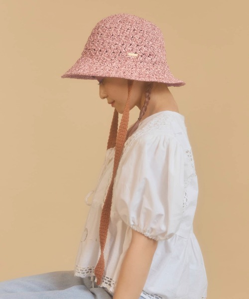 kaorinomori（カオリノモリ）の「kaorinomori ローハット フルー / カオリノモリ（ハット・レディース・ベージュ/ピンク/ブラウン・M/57.5cm）」の6枚目の写真