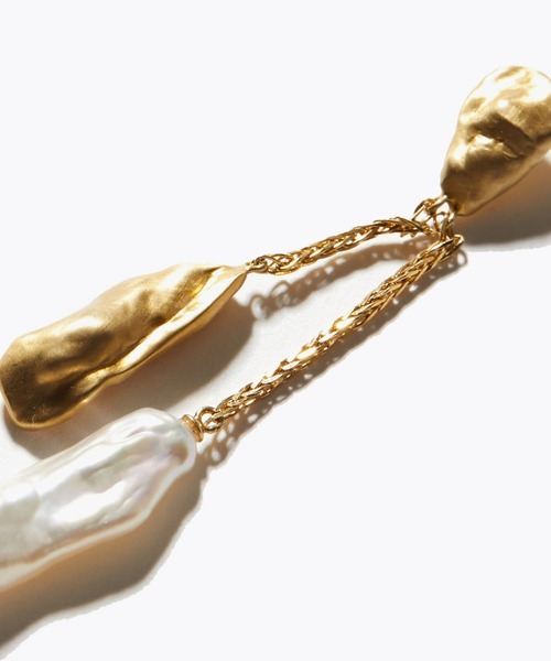 [ancient] スゥイング パール シングル ピアス