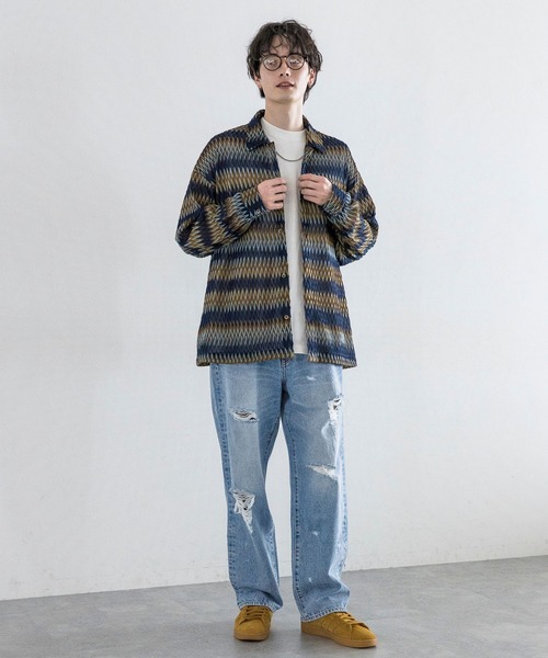 RAGEBLUE（レイジブルー）の「ダメージルーズフィットストレートデニムパンツ（デニムパンツ・メンズ・グレー/ブルー・MEDIUM/LARGE）」の20枚目の写真