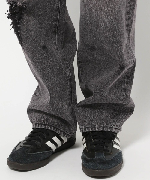 RAGEBLUE（レイジブルー）の「ダメージルーズフィットストレートデニムパンツ（デニムパンツ・メンズ・グレー/ブルー・MEDIUM/LARGE）」の10枚目の写真
