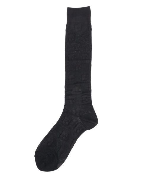 EMODA（エモダ）の「SHEER LOGO SOX（ソックス/靴下・レディース・ブラック・FREE）」の3枚目の写真