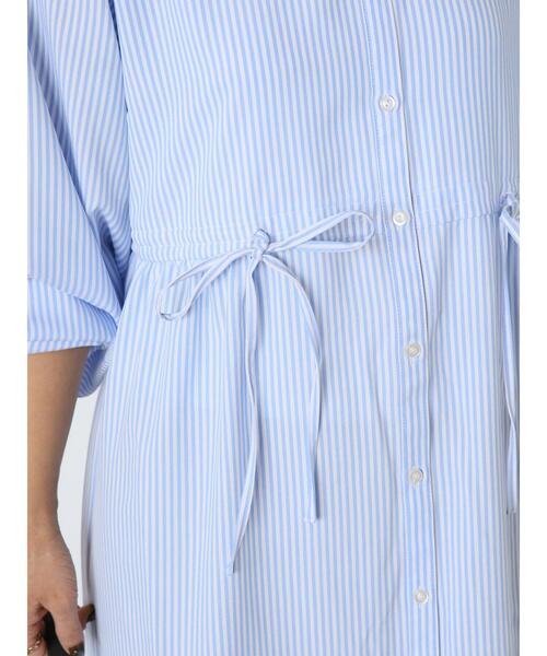 ehka sopo（エヘカソポ）の「ストライプティアードワンピース（ワンピース・レディース・グリーン/サックスブルー/ブラック・F）」の14枚目の写真