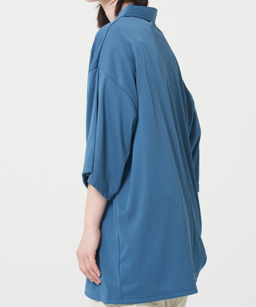 ROUGH TRADE(ラフトレード)の「プリーツ半袖シャツ(M1)(シャツ/ブラウス・メンズ・アイボリー/ブラック/ブルーグリーン・MEDIUM/LARGE/X-LARGE)」の18枚目の写真