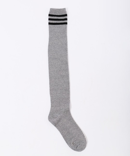 PHILLY（フィリー）の「【PHILLY】ラインニーハイソックス（ソックス/靴下・レディース・ホワイト/ブラック/グレー・FREE）」の10枚目の写真