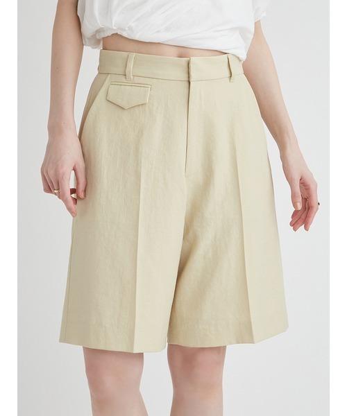 emmi(エミ)の「センタープレスUVカットハーフパンツ(その他パンツ・レディース・ブラック/イエロー・0/1)」の4枚目の写真