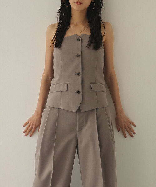 SLOBE IENA（スローブイエナ）の「habi ベアトップ×ワイドパンツ
