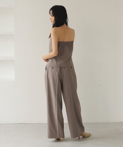 SLOBE IENA（スローブイエナ）の「habi ベアトップ×ワイドパンツ