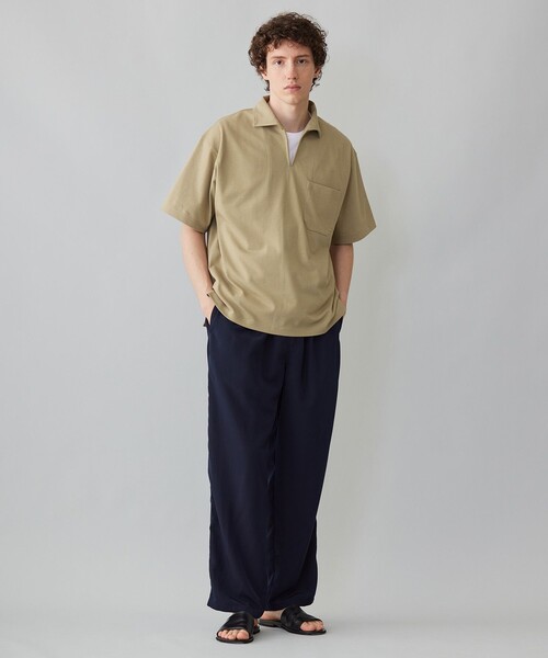 UNFILO(アンフィーロ)の「PLAX カノコ ポロシャツ(Tシャツ/カットソー・メンズ・スモーキーグリーン系/ネイビー系・SMALL/MEDIUM/LARGE/X-LARGE)」の4枚目の写真