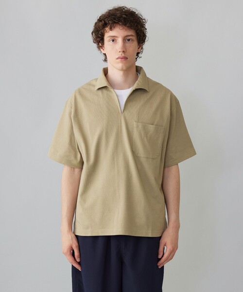 UNFILO(アンフィーロ)の「PLAX カノコ ポロシャツ(Tシャツ/カットソー・メンズ・スモーキーグリーン系/ネイビー系・SMALL/MEDIUM/LARGE/X-LARGE)」の7枚目の写真