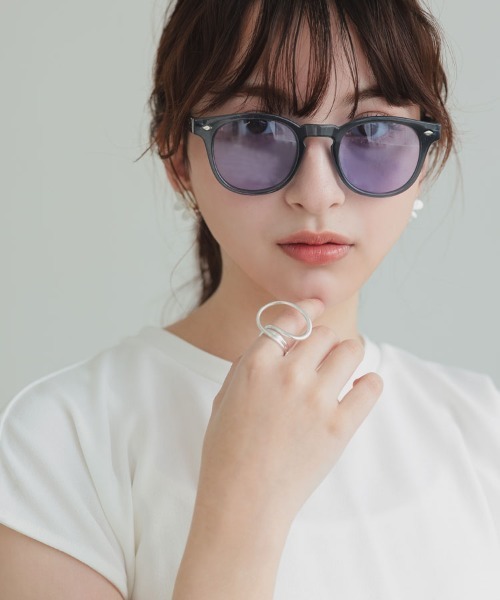 DONOBAN（ドノバン）の「【UVカット率 99％以上】 ボスリントン カラーサングラス（サングラス・レディース・パープル/ライトグリーン/スモーク/ブルー/ライトブラウン/グレー系その他・FREE）」の5枚目の写真