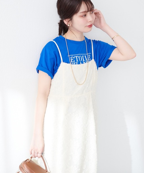 natural couture（ナチュラルクチュール）の「プリントロゴT（Tシャツ/カットソー・レディース・ブルー/オフホワイト/ピンク/ネイビー・FREE）」の13枚目の写真